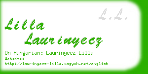 lilla laurinyecz business card